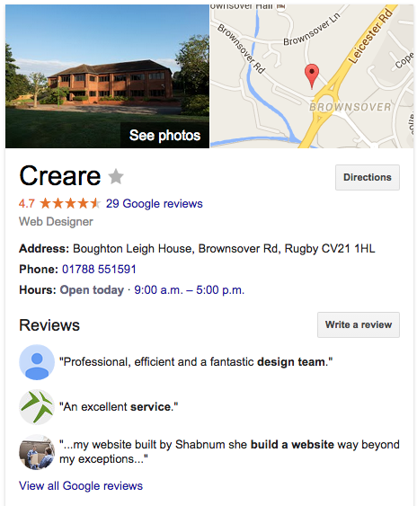 Creare Google Place