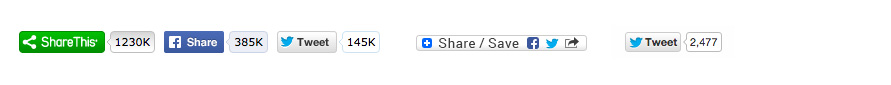 Example of share buttons