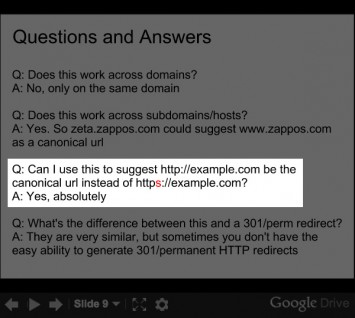 Matt Cutts Canonical Slide