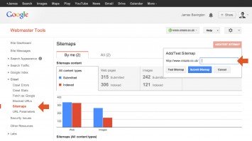 Submitting your XML sitemap in Webmaster Tools