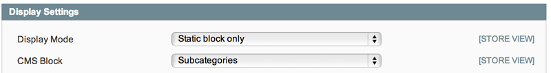 Config Categories