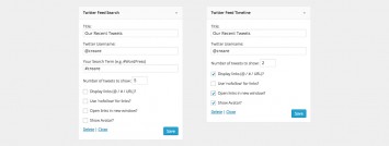 Available widget options