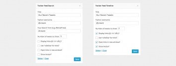 Available widget options