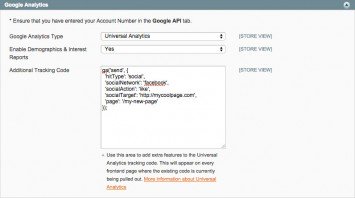 Universal Analytics Settings