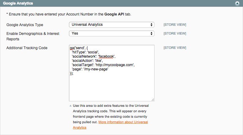 Universal Analytics Settings