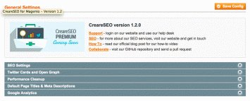 CreareSEO General Settings