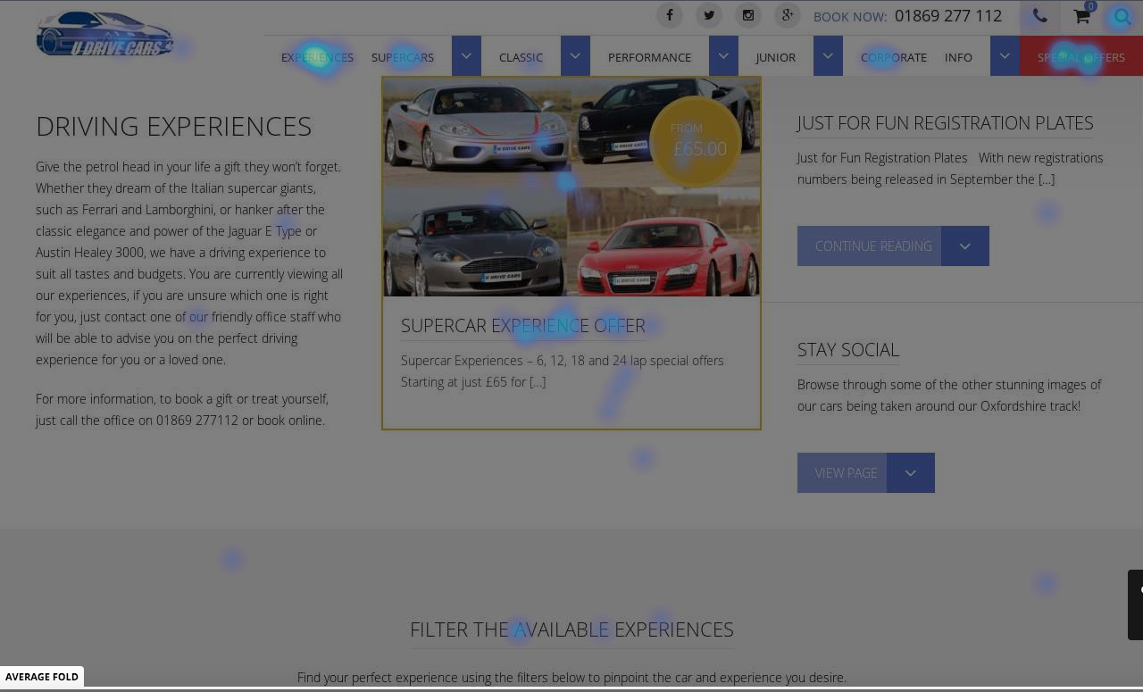 U Drive Cars Experience Page