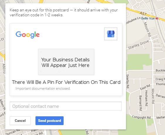 Google Verification Card