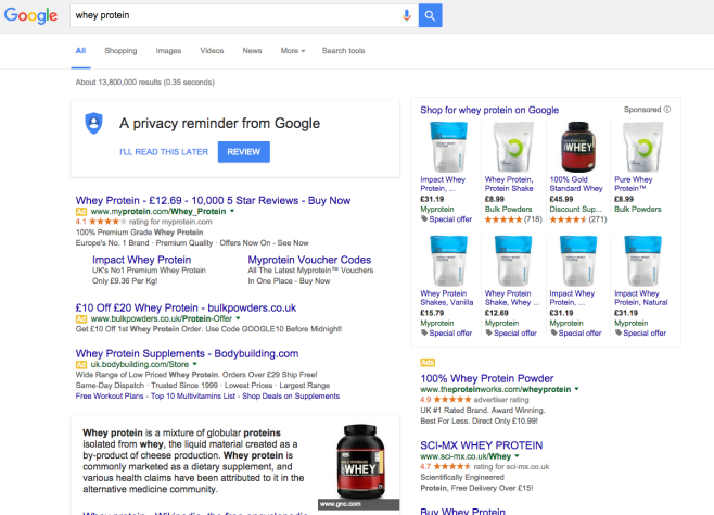 Ecommerce Search SERPs